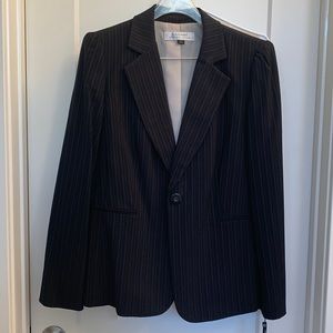 Tahari Black Suit with Pinstripe, Size 10